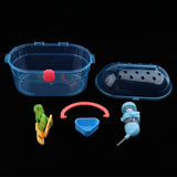 Maxbell Maxbell Portable Carrier Hamster Small Animals Carry Cage with Water Bottle  Blue #2