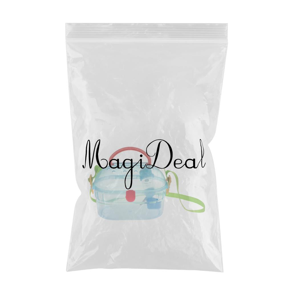 Maxbell Maxbell Portable Carrier Hamster Small Animals Carry Cage with Water Bottle  Blue #2