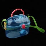 Maxbell Maxbell Portable Carrier Hamster Small Animals Carry Cage with Water Bottle  Blue #2