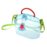 Maxbell Maxbell Portable Carrier Hamster Small Animals Carry Cage with Water Bottle  Blue #2