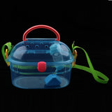 Maxbell Maxbell Portable Carrier Hamster Small Animals Carry Cage with Water Bottle  Blue #2