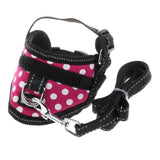 Maxbell Maxbell Adjustable Harness Walking Lead Leash Chest Strap for Pet Cat #1 Rose Red