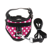 Maxbell Maxbell Adjustable Harness Walking Lead Leash Chest Strap for Pet Cat #1 Rose Red
