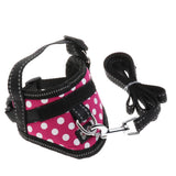 Maxbell Maxbell Adjustable Harness Walking Lead Leash Chest Strap for Pet Cat #1 Rose Red