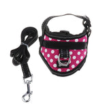Maxbell Maxbell Adjustable Harness Walking Lead Leash Chest Strap for Pet Cat #1 Rose Red