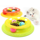 Maxbell Maxbell Cat Turntable Tower Toy Cat Feeder Track Ball Pet Interactive Toy Orange