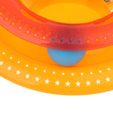 Maxbell Maxbell Cat Turntable Tower Toy Cat Feeder Track Ball Pet Interactive Toy Orange