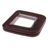Maxbell Maxbell ABS Pet Cat Small Dog Puppy Magnetic Lock Flap Door Outdoor Alleyway Brown