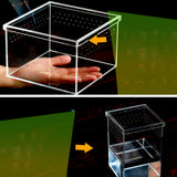 Maxbell Maxbell Acrylic Clear Pet Reptiles Box Breeding Tanks Container #1 20.5x12.5x12.5cm