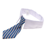 Maxbell Maxbell Adjustable Pet Dog Cat Necktie Collar Stripe Bow Tie Grooming Costume Blue Gray