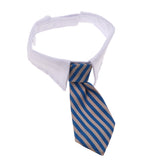 Maxbell Maxbell Adjustable Pet Dog Cat Necktie Collar Stripe Bow Tie Grooming Costume Blue Gray