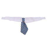 Maxbell Adjustable Pet Dog Cat Necktie Collar Stripe Bow Tie Grooming Costume Blue Gray