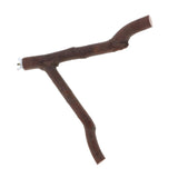 Bird Parrot Parakeet Budgie Toy Wood Swing with Bell Cage Hanging Perch