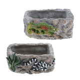 Maxbell Maxbell Reptile Food Dish Feeding Bowl Water Worm Feeder Snakes Medium BL-7002