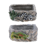 Maxbell Maxbell Reptile Food Dish Feeding Bowl Water Worm Feeder Snakes Medium BL-7002