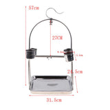 Maxbell Maxbell Pet Parrot Bird Cage Stainless Steel Hanger Hang Stand Holder Platform #2