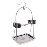 Maxbell Maxbell Pet Parrot Bird Cage Stainless Steel Hanger Hang Stand Holder Platform #2