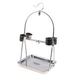 Maxbell Maxbell Pet Parrot Bird Cage Stainless Steel Hanger Hang Stand Holder Platform #2