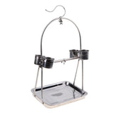 Maxbell Maxbell Pet Parrot Bird Cage Stainless Steel Hanger Hang Stand Holder Platform #2