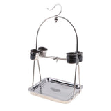 Maxbell Maxbell Pet Parrot Bird Cage Stainless Steel Hanger Hang Stand Holder Platform #2