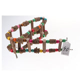 Maxbell Pet Bird Parrot Toy Wooden Ladder Bridge Swings Hanging Ladders 90cm - Aladdin Shoppers