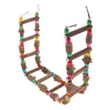 Maxbell Pet Bird Parrot Toy Wooden Ladder Bridge Swings Hanging Ladders 90cm - Aladdin Shoppers