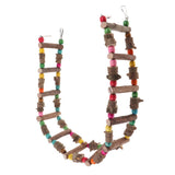 Maxbell Pet Bird Parrot Toy Wooden Ladder Bridge Swings Hanging Ladders 100cm - Aladdin Shoppers