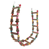 Maxbell Pet Bird Parrot Toy Wooden Ladder Bridge Swings Hanging Ladders 100cm - Aladdin Shoppers