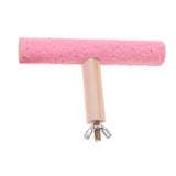 Maxbell Bird Supplies Toy Mirror Pet Parrot Perch Stand Bar Swing Random Color