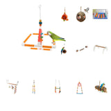 Maxbell Maxbell Flexible Wooden Mouse Hamster Ladder Crawling Bridge Pet Parrot Bird Toy