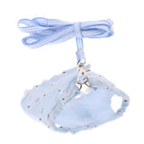 Maxbell Maxbell Small Pet Hamster Leash Gerbil Control Harness Vest Walk Collar Safety Strap Blue