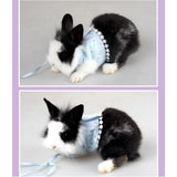 Maxbell Maxbell Small Pet Hamster Leash Gerbil Control Harness Vest Walk Collar Safety Strap Blue