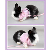 Maxbell Maxbell Small Pet Hamster Leash Gerbil Control Harness Vest Walk Collar Safety Strap Blue
