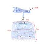 Maxbell Maxbell Small Pet Hamster Leash Gerbil Control Harness Vest Walk Collar Safety Strap Blue
