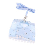 Maxbell Maxbell Small Pet Hamster Leash Gerbil Control Harness Vest Walk Collar Safety Strap Blue