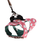 Maxbell Dog Cat Leash Pet Control Harness Vest Walk Collar Safety Strap Vest Dot Pink S