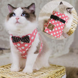 Maxbell Dog Cat Leash Pet Control Harness Vest Walk Collar Safety Strap Vest Dot Pink S