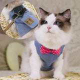Maxbell Dog Cat Leash Pet Control Harness Vest Walk Collar Safety Strap Vest Dot Blue S