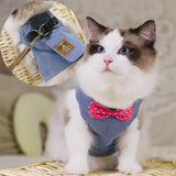 Maxbell Dog Cat Leash Pet Control Harness Vest Walk Collar Safety Strap Vest Dot Blue M