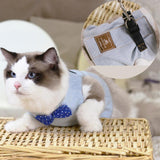 Maxbell Dog Cat Leash Pet Control Harness Vest Walk Collar Safety Strap Vest Dot Blue M