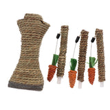 Maxbell Maxbell Pet Sisal Rope Scratcher Climbing Tree Cat Rat Play Toy with Carrots 1