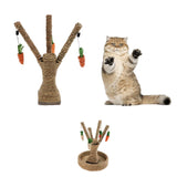 Maxbell Maxbell Pet Sisal Rope Scratcher Climbing Tree Cat Rat Play Toy with Carrots 1