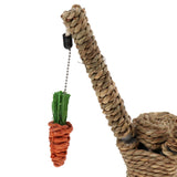 Maxbell Maxbell Pet Sisal Rope Scratcher Climbing Tree Cat Rat Play Toy with Carrots 1