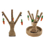 Maxbell Maxbell Pet Sisal Rope Scratcher Climbing Tree Cat Rat Play Toy with Carrots 1