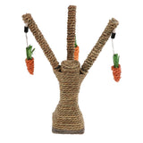 Maxbell Maxbell Pet Sisal Rope Scratcher Climbing Tree Cat Rat Play Toy with Carrots 1