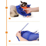 Maxbell Maxbell MultiFunction Pet Cat Grooming Washing Bag Cat Bath Bag Blue and Orange