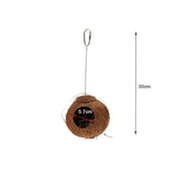 Maxbell Natural Coconut Shell Bird Nest House Hut Cage Toy For Pet Parrot Swing
