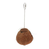 Maxbell Natural Coconut Shell Bird Nest House Hut Cage Toy For Pet Parrot Swing