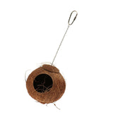 Maxbell Natural Coconut Shell Bird Nest House Hut Cage Toy For Pet Parrot Swing