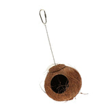 Maxbell Natural Coconut Shell Bird Nest House Hut Cage Toy For Pet Parrot Swing